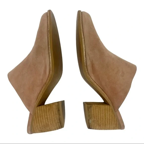 Jeffrey Campbell Favela 2 Suede Block Heel Mules Clogs Dusky Pink Size 9.5 - Picture 5 of 13
